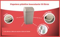 Banner - Cubo basura papelera basculante plastico