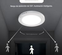 Luz de panel de techo LED ajustable de tres colores con sensor de movimiento Luz de porche de techo redonda interior 20W - details 0