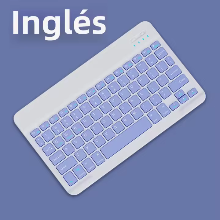 Teclado Inalámbrico Bluetooth Para Tablet iOS Android Windows Teclado Para Xiaomi Huawei Samsung Soporte Multilenguaje Español Inglés Francés Árabe Hebreo - 1