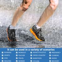 Calcetines De Protección Para La Pata Para Mujer Compresión Para Lesiones En La Pata Y Varices Medio Tobillo Deporte Fútbol Terry Nylon - details 2