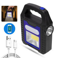 Lámpara Portátil Solar COB LED Farol De Emergencia Impermeable Recargable Por USB Lámpara De Trabajo Para Camping Y Senderismo Al Aire Libre - details 1