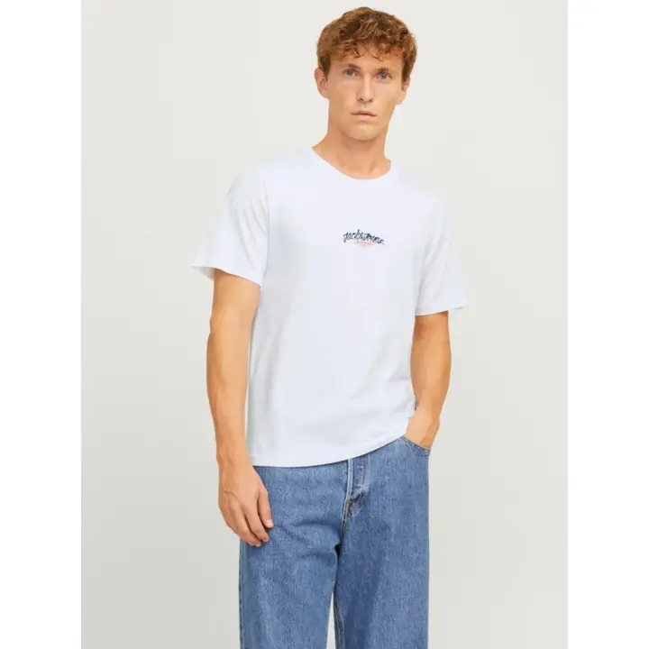 Jack & Jones Aton Camiseta Manga Corta Color Blanco Brillante - Suave, Perfecto Para El Uso Diario - 1