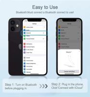 FGNS. Auriculares para iPhone,Auriculares Bluetooth para iPhone,Auriculares con Aislamiento de Ruido Soporte Control de Volumen de Llamadas,Cascos iPhone 13,Compatible con iPhone 12/12 Pro/14/14 Pro/13/13 Pro/11/11 Pro/XR/X/XS/7/8/8 Plus - details 2
