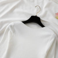 Suéter De Mujer 2025 Slim Knitted Pullovers De Alta Calidad Simplicidad Cálida O-neck Basic Solido Casual Top De Algodón Y Acrílico - details 7