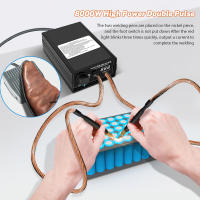 Soldador portátil de alta potencia por puntos, soldador por puntos ajustable de 8000w, máquina de soldadura 0-1200A adecuada para batería 18650 - details 4
