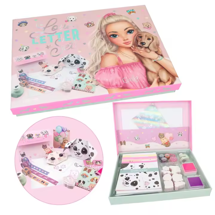 TOP MODEL SET DE CARTAS LOVE KITTY AND DOGGY, 0012881, TIENDA CON LICENCIA OFICIAL - 1