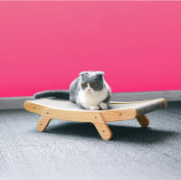 Tablero De Rasguñar Para Gatos Con Marco De Madera 3 En 1 Sillón De Descanso Antirraspado Juguete Para Uñas Sofá Para Gatos - details 1
