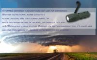 Interior de mano de manivela con radio de Emergency LED Antorcha Cargador de teléfono, Dynamo portátil SOS recargable USB de carga de mano linternas LED Soporte incorporado para Camping Senderismo Gift - details 0