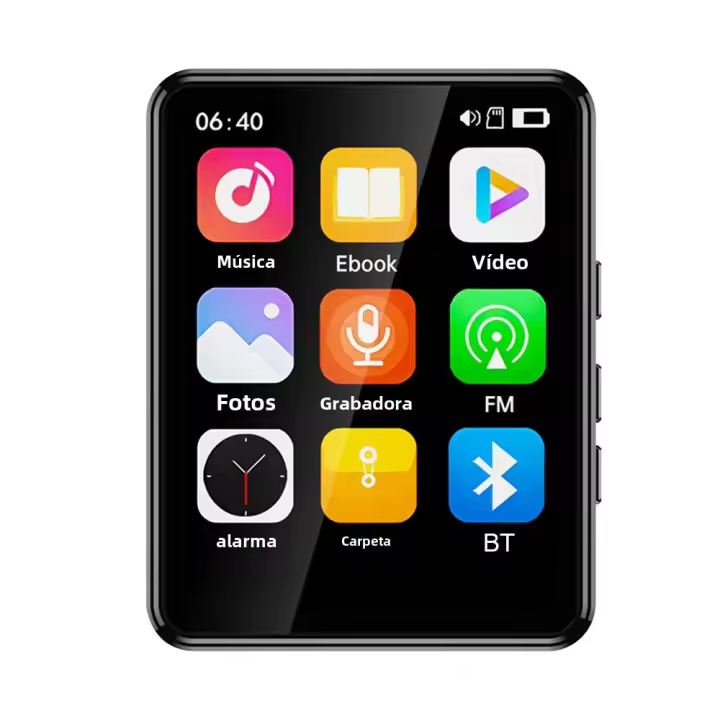 Jugadora Bluetooth MP3 Reproductor De Música Con Pantalla Táctil De 2.4 Pulgadas HiFi Soporte De Expansión 128G Altavoz Integrado Con E-book/FM/Radio/Video - 1