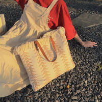 Bolso De Mano Casual Grande Para Playa Y Compras Bolso De Hombro Mujer Bolsa De Compras Con Manija Superior Bolso De Mujer De Lino Con Cierre Hasp - details 8