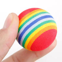 Juguetes Para Gatos Y Perros Interactivos 10PCS Bola De Color Arcoíris Masticable Con Silbido Y Rascador Entrenamiento De Mascotas Suministros - details 2