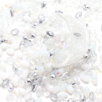 Lote De 30 Piezas De Pendantes De Cristal Lloro 8x12mm Colores Mixtos Para Creación De Joyas DIY Accesorios De Vidrio En Forma De Perla - details 1