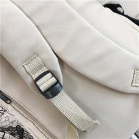 Mochila universitaria impermeable de alta capacidad para niña, morral escolar para ordenador portátil, bolsa de viaje para libros, Color sólido, a la moda, novedad de 2024 - details 2