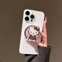 Estuche De Carga Inalámbrica Con Soporte Para Teléfono Sanrio Hello Kitty Para iPhone Estilo Leopardo Magsafe Compatible Accesorio De Moda Para Mujeres - details 1