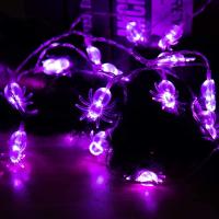 Luz De Araña Morada LED 3m20 Para Decoración De Fiesta Y Ambiente De Horror Con Pilas Incluidas Decoración De Festival Para Interior - details 4