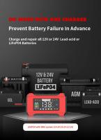 Cargador De Batería Para Coche Y Motocicleta NarzrIe 12V-24V Reparación De Baterías Automóviles MotoAGM GE LiFePo4 15A/8A Pulso - details 3