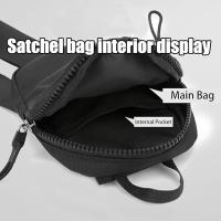Bolso bandolera para hombre, impermeable, Mini, transpirable, con Cremallera, para senderismo, 21x14 cm, negro, L - details 2