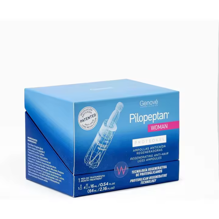 Mujer Pilopeptan Proteokel | Ampollas Anticaída Capilar | Reducción Caída Cabello | Volumen y Brillo | 4 Ampollas - 1