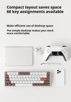 Teclado Mecánico EWEADN MK68 Inalámbrico 3 Modos Bluetooth Mini Silentio 68 Teclas Keycaps PBT Set De Teclado Y Ratón Para Oficina Y Gaming Regalos Para PC - details 9