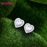 Juego De Joyas De Aniversario Romántico Para Día De San Valentín En Plata De Ley 925 Con Zirconia Cúbica Corazón Anillo Collar Y Aretes Para Mujer - details 5