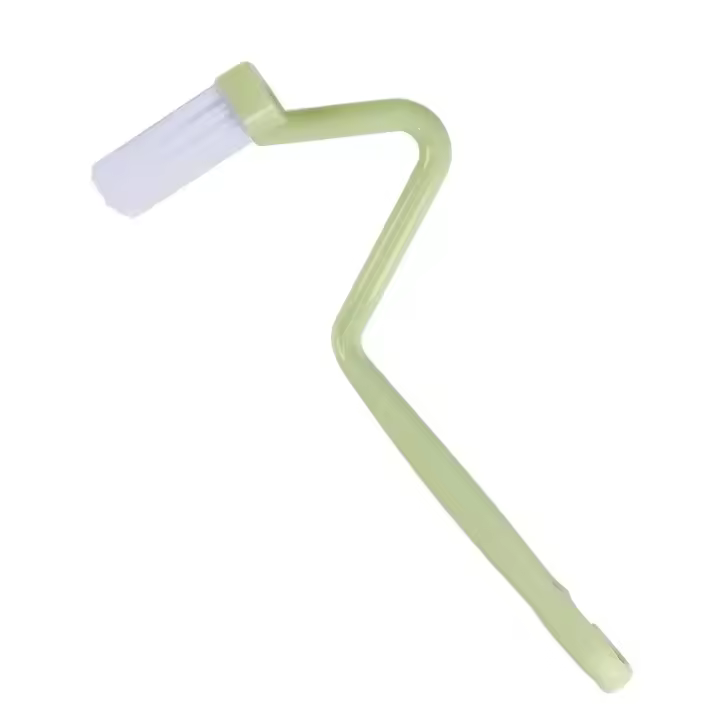 Cepillo De Inodoro Con Mango Extendido Para Eliminar Esquinas Muertas Cepillo De Limpieza Con Forma V De Plástico Cepillo Lateral Curvado - 1