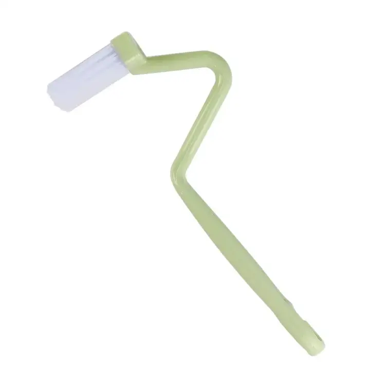 Cepillo De Inodoro Con Mango Extendido Para Eliminar Esquinas Muertas Cepillo De Limpieza Con Forma V De Plástico Cepillo Lateral Curvado - 1