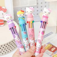 Nuevo Sanrio 18/36pcs Bolígrafo De Punto De Sombra 0.7mm Hello Kitty 10-colores Dibujo Animado Para Escritura Estudiantes Suministros Escolares Y Oficina - details 2
