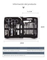 Kit De Manicura Y Pedicura En Acero Inoxidable Herramientas De Cuidado De Uñas Y Pies Incluye Tijeras De Cutícula Y Afeitadora De Piel Muerta - details 2