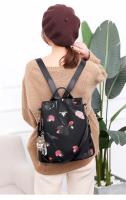 Mochila De Moda Para Mujer En Tela Oxford Impermeable Con Gran Capacidad Para Escuela Y Viajes Bolsa De Hombro Con Estampado Florido - details 9