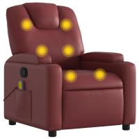 vidaXL Sillón de masaje reclinable cuero sintético Negro, Crema, Marrón Sillon Dormitorio Sillon Comodos Silla Relax Sillón Sofá - details 3