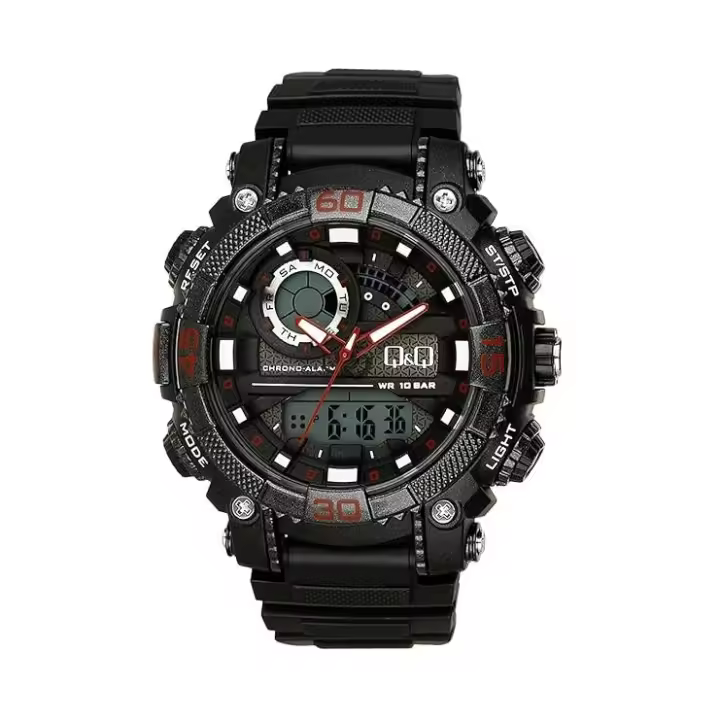 Reloj de Hombre Q & Q Ana-Digi with Dial Transparente Analógico-Digital GW87J011Y - 1