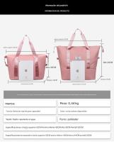 Bolsa de viaje para mujer, bolsa de hombro deportiva con separación húmeda y seca, bolsa de almacenamiento plegable, bolsa de fitness, bolsa de equipaje impermeable para hombre - details 0