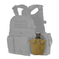 Botella De Agua Para Camping Y Senderismo 1L Con Tapa Resistente Al Impacto Y Desgaste Material De Aluminio Negro Marrón Y Rojo Para Supervivencia En Exteriores - details 6