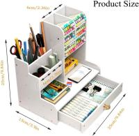 Caja de almacenamiento de oficina con tablero de plástico y madera de PVC, conjunto de suministro de oficina y de gran capacidad - details 0