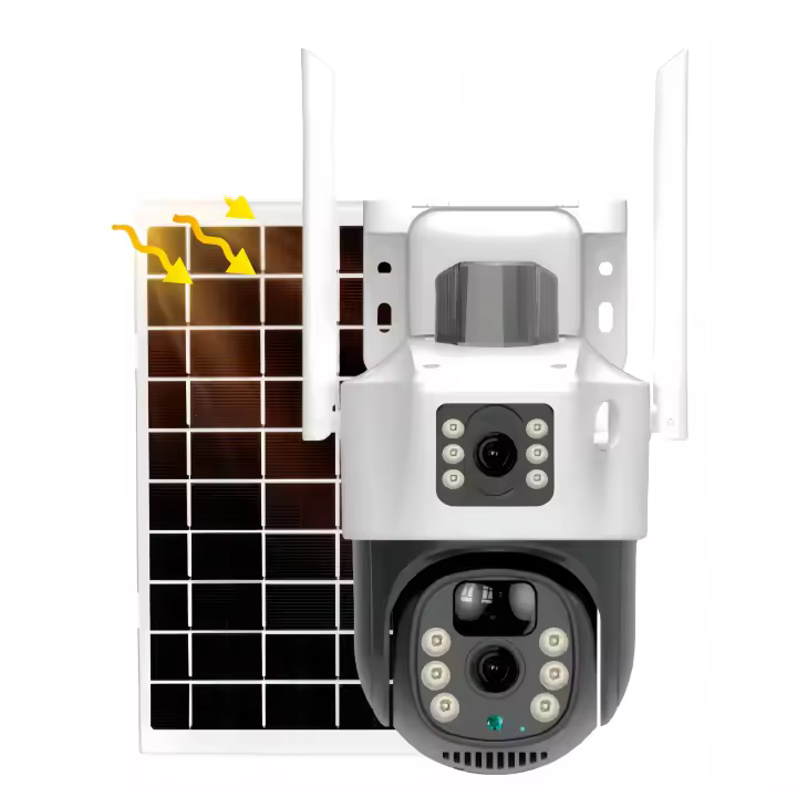 Cámara de Seguridad Solar Exterior, WiFi Inalámbrica 360°, Visión Nocturna HD, IP66 Impermeable - SODANY - 1