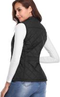 Chaleco de exterior para mujer with Cremallera y bolsos, Negro - details 2