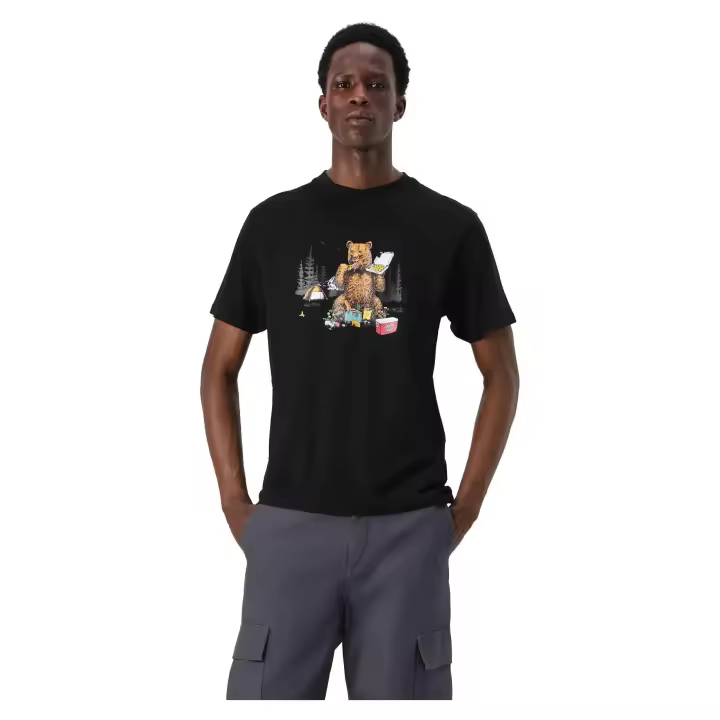 Camiseta Santa Cruz Negra Braun Pizza Bear Tee - 1