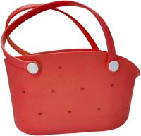 Lightweight Rubber Beach Bag, Small Tote Waterproof Travel Bag, EVA Fashion Travel Accessories, Washable Sandproof for Men, Women, Outdoor, Pool, Boat, 15.75x7.87x8.86 inches - details 3