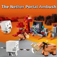 MC My DIY World Bloques De Construcción El Portal Del Nether Ambush Bosque Crimson Delta De Basalto Juguete De Artesanía Para Niños Regalo De Vacaciones - details 1