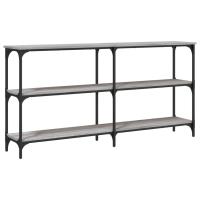 Mesa consola madera de ingeniería 150x29x75 cm Negro, Roble Sonoma, Roble ahumado Mesa de sofá Mesa de Entrada para Salón Consola de Entrada Mueble Recibidor Mesita Mesa auxiliar Salon - details 0