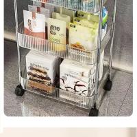 Carro De Acrílico Con Ruedas Ecológico De Tres Capas Para Almacenamiento En Sala De Estar Baño Capacidad Grande Organizador De Cosméticos Para Cocina Y Dormitorio - details 16