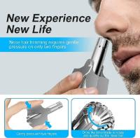 Afeitadora De Nariz Y Orejas Manual De Acero Inoxidable Para Hombres Set Portátil Lavable Apto Para Cabello De Nariz - details 1