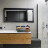 Cesta de Madera with ASA, cuadrada, cesta de mantenimiento de metal y Madera, Salón, Negro, 1 ud, 24,5*40*18,5 cm. - details 0