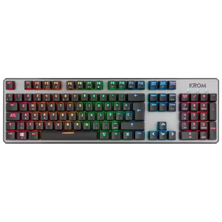 Teclado Mecánico Gaming Krom Kernel RGB Negro Switch Rojo - 1