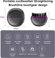 Planchas de pelo inalámbricas Cepillo de aire caliente Plancha de pelo con peine caliente de iones negativos Calentamiento rápido de 30 s Diseño cerámico y antiescaldaduras para todo tipo de cabello Recargable por USB - details 3