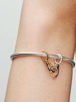 Pandora - Charm Colgante de Esesas que se abre y se divida-Plata de Lei, Baño de Oro de 14K - details 2