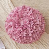 Funda de almohada con flores de hortensia tridimensionales hecha a mano, ligera y de lujo, para sofá, balcón, ventanal, cojín de noche - details 0