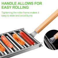 Leeseph Rodillo De Hotdog En Acero Inoxidable Herramientas De Barbacoa Accesorios Para Camping Y Reuniones Grill Roller Sausage Rack - details 1