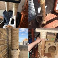Rope De Espada De Lino Para Gatos 20/50M Plataforma De Subida Resistente a La Caída De Restos De Cuerda Adecuada Para Árboles De Gatos - details 13