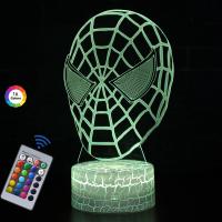Lámpara De Noche LED Control Remoto Táctil Spiderman VS Venom 7/16 Colores Regalo Para Niños Decoración De Mesa Juguete - details 11